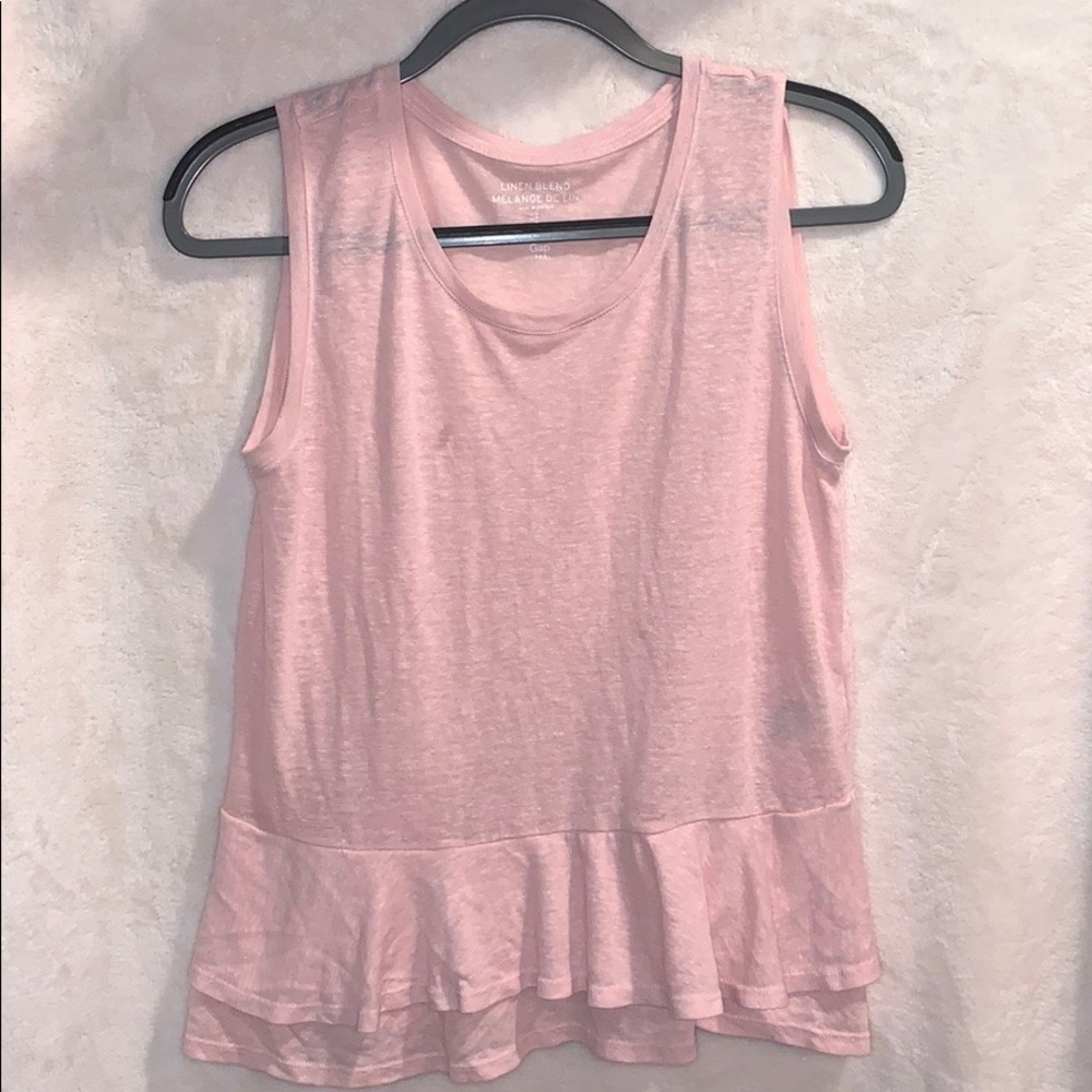 GAP Linen Blend Pink Women’s Flowy Tank Top